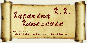 Katarina Kunešević vizit kartica